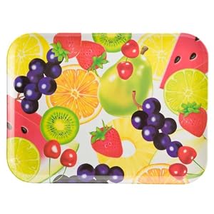 Zak Designs Melamine 16 x 12-Inch Serve Tray, Fruit Design