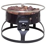 Camp Chef Redwood Portable Propane Fire Pit with 4 Roasting Sticks, Black