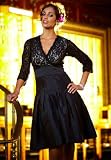 Jessica London Plus Size Lace Top Flared Dress