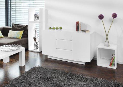 SalesFever Sideboard Tumil mit 2 Türen und 3 Schubladen weiß hochglanz