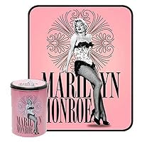 Marilyn Monroe Pink Fleece Throw Blanket + Collectible Tin
