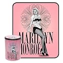 Marilyn Monroe Pink Fleece Throw Blanket + Collectible Tin