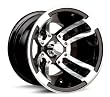 MotoSport Alloys S3 Redline Black Machined 10x8 - Inch Wheel