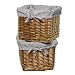 Baby : Set of 2 Honey Baskets with Black Gingham Liners