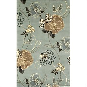 Catalina Blue Paradise Floral Area Rug Size: 5' x 8'