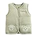 Monvecle Baby Cotton Warm Vests Unisex Infant to Toddler Padded Waistcoat Green 18-24M