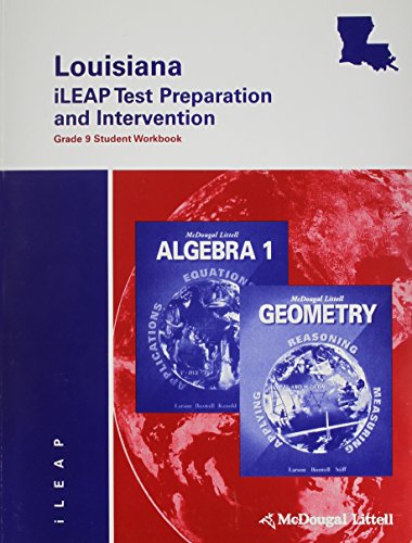 mcdougal littell high school math louisiana ileap 21 test preparation and intervention all levels