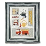 Fire Truck, Quilt Crib 36X 46