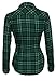 Women's Classic Collar Button Down Long Sleeve Lightweight Plaid Flannel Shirt