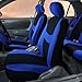 FH GROUP FH-FB030115-COMBO FH GROUP FH Group Light & Breezy Blue/Black Cloth Seat Cover Set Airbag & Split Ready- Fit Most Car, Truck, Suv, or Van