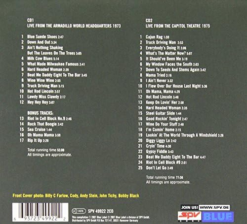 Live from Armadillo World HQ 1973 & Capitol Theatre 1975