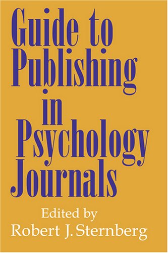 Guide to Publishing in Psychology Journals