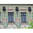 Detail of House Decoration, Secessionist, Otto Wagner, Wienzele Street, Vienna, Austria Photographic Poster Print by Adam Woolfitt, 16x12