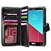 ULAK LG G4 Case, Multi Card Wallet Wallet Case with 9 Credit Card Slots + Synthetic Leather Construction for LG G4 (5.5