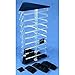 100 Black Earring Cards Revolving Rotating Display 3 Sided Stand