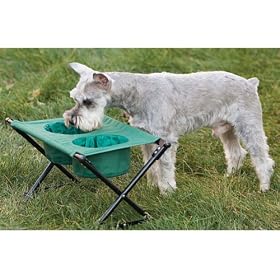Portable Travel Raised Elevated Pet Dog Bowls Diner Feeder