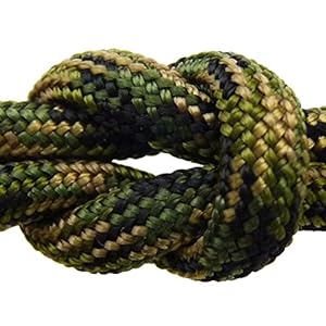 Paracord - Guaranteed MilSpec C-5040H Compliant, 8-Strand, Type III, Military Survival 550 Parachute Cord. 110 Ft. Hank of JUNGLE CAMO, Made in the U.S. from 100% Nylon. Includes FREE EBook: 