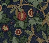 Navy Tropical Floral Wallpaper
