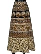 Women Wrap Skirt Peacock Print Spring and Summer Fashion Clothes of India Size 36 Inches