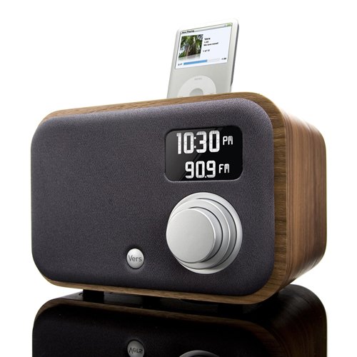Vers 1.5R iPod Alarm Clock Sound System - Walnut