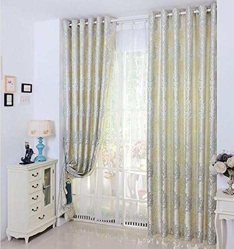 Droyee Popular Polyester 2-piece Window Curtain,Window Drape,Window Treatment,Wrinkle Free(2 Panels,Countryside Pink Cloud,42*84Inch)