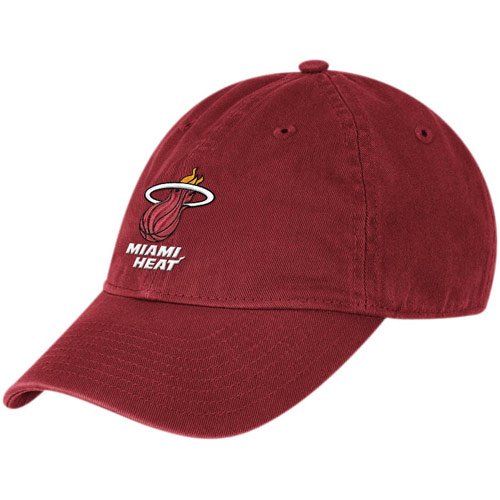 adidas Miami Heat Ladies Garnet Basic Logo Slouch Adjustable Hat