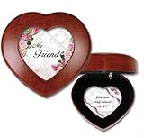 My Friend Woodgrain Mini Heart Music Box / Jewelry Box Plays What A Friend We Have In Jesus