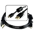 Gold-Series 2.0 USB Digital Camera Interface Mini-B 5-Pin Transfer Cable with Ferrite Core for Acer, Agfa, Aiptek, Argus, Canon, Casio, Chronos, Concord, Contax, Cool iCam, Creative, DXG, Epson, Fujifilm, Gateway, Hitachi, Hewlett Packard, Kodak, Konica Minolta, Kyocera, Leica, Nikon, Olympus, Panasonic, Pentax, Polaroid, Ricoh, Samsung, SeaLife, Sharp, Sigma, SiPix, Toshiba, Vivitar, and Many More!