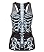 Amoluv Hot Fashion Women Skeleton Black Printed Sleeveless T Shirt Vest Tank Tops