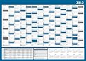 XXL Wandkalender 2012 extra Gro&szlig; im DIN A0 Format (1188 x 840 mm) - Wandplaner 2012 - 14 Monate inkl. Vorschau 2013, (Kalender gerollt)