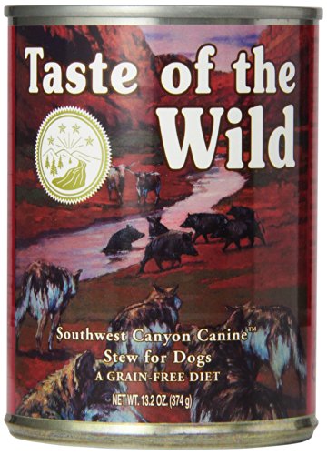 Taste of the Wild Canned Dog Food for All Lifestages, Southwest Canyon Canine with Wild Boar and Sweet Potatoes Formula (Pack of 12, 13.2 Ounce Cans)