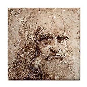 Leonardo Davinci Ceramic Tile Coaster Great Gift Idea