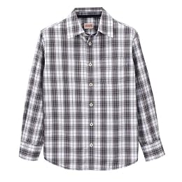 \#1 Boys' Mossimo Supply Co. Long-Sleeve Plaid Shirt - White : Target