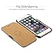 iPhone 6s/6 Case, Benuo [Ultra Slim] Genuine Leather Folio Flip Case [Simple & Protective] with Magnetic Closure for iPhone 6s/iPhone 6 4.7 inch (Black)