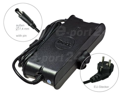 Original 90W Adaptateur chargeur secteur AC Adapter pour ordinateur portable Dell Studio 1735 1737 XPS M1530 M140 Precision M60 M65 M70 M2300 M4300 compatible avec PA-10 PA10 LA90PS0-00 PA-1900-02D. Avec câble d’alimentation standard européen de e-port24®