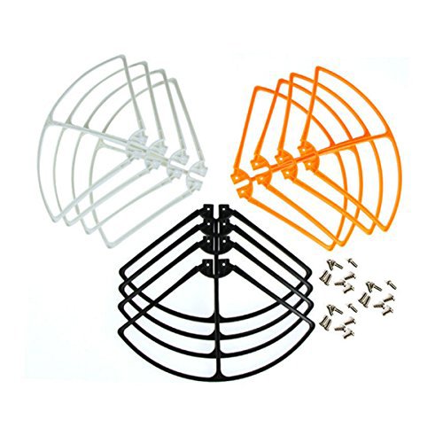 Coolplay® Syma X8 X8C X8W X8G Props Protective Frame Guard Spare Parts for RC Quadcopter ( 4 X black,4 X orange,4 X white)