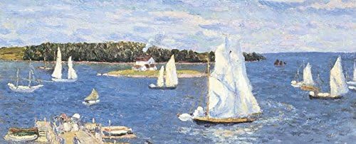 Glackens Nautical Scene Lamps and Lighting, Contemporary Modern Table Lamp, Living Room or Desk - Adults / Teens
