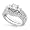 1.00ctw Princess Cut Diamond Wedding Ring Set in 14kt White Gold (HI/SI) - Size 6
