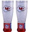 Kansas City Chiefs 2 Pack 16 oz Crystal Pilsner Glasses - NFL Football