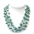 HinsonGayle "Maria" Turquoise and Cultured Pearl Double Rope Necklace