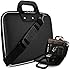 Cady Messenger Cube JET BLACK Ultra Durable Tactical Leather -ette Bag Case fits Samsung Galaxy Note Pro 12.2' Android Tablet