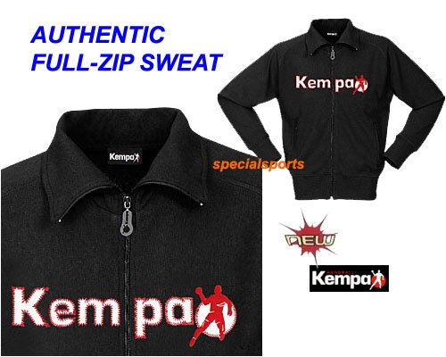 Kempa Handball Freizeit Authentic Full Zip Sweat schwarz