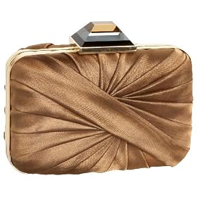 Sondra Roberts Box Clutch with Pyramid Clasp