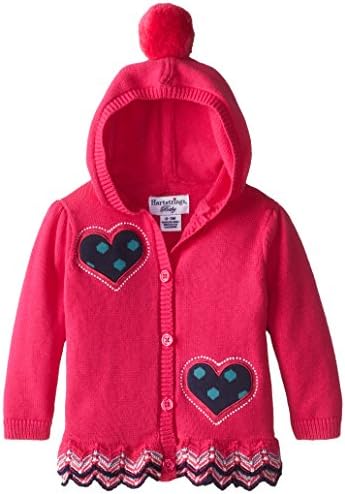 Hartstrings Baby-Girls Newborn Baby Girls Cotton Cardigan Sweater with Hood