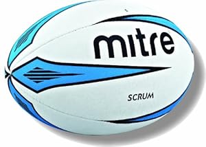 Mitre Scrum - Balón de entrenamiento de rugby, color blanco (white) - Talla 5
