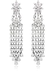 Diamond & 18k White Gold Chandelier Earrings