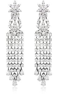 Diamond & 18k White Gold Chandelier Earrings