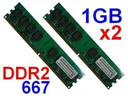 TOPRAM 2GB (1GBx2) DDR2 667MHz PC2-5300 Dual Channel DIMM Memory Kit