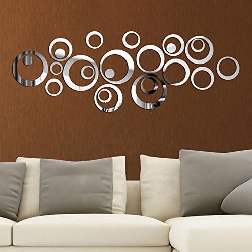 Chengor 3D DIY Acrylic Mirror Ring Real Modern Acrylic Mirror 3d Wall Stickers Promotion Home Decoration Backg Round Decor