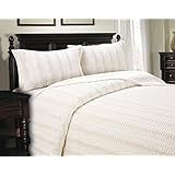 Cathay Home Lofty Luxe Faux Fur Blanket, King, Cream